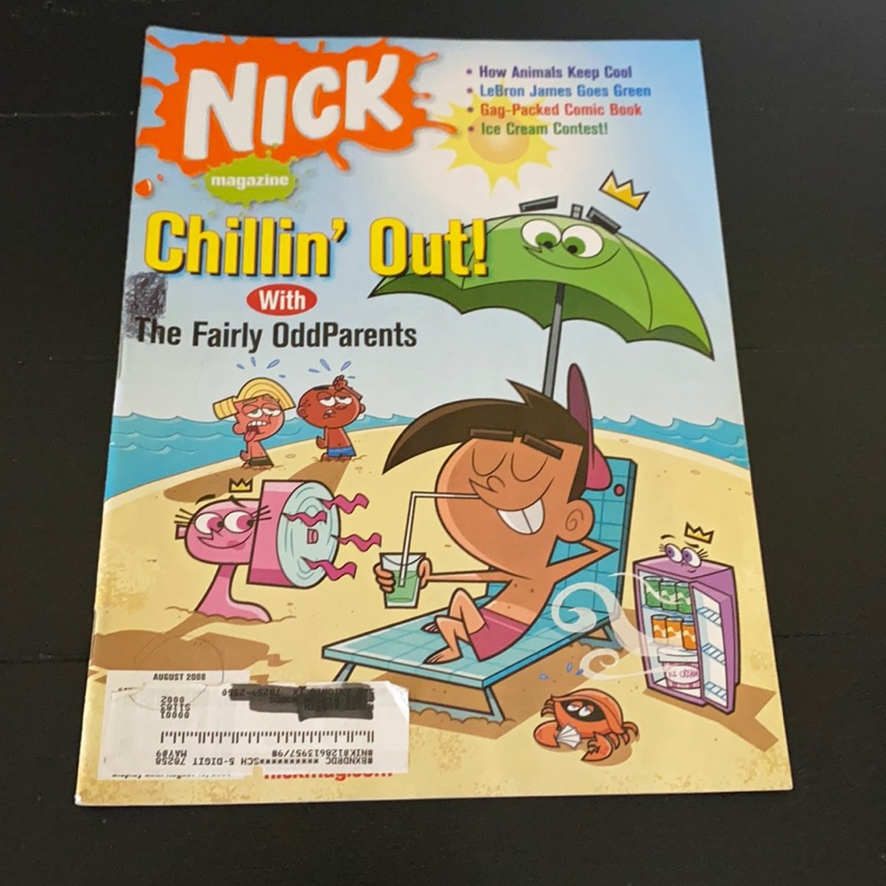 Vintage 2008 Nick Magazine “Chillin out!” With The Fairly Oddparents. Ra…